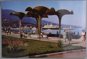 Image of Yalta, a health resort on the Black Sea Coast (with message)