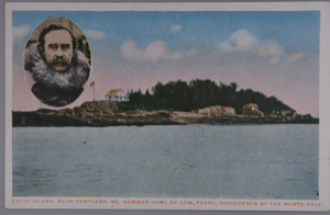 Image of Eagle Island Near Portland, ME, home of Commodore Peary (w. message)
