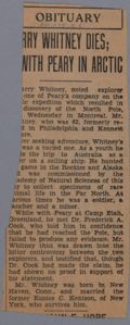 Image: Harry Whitney Dies; With Peary in Arctic