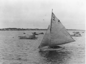 Image: Sailboat under sail, other boats near