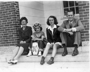 Image: Unidentified family--parents and two daughters