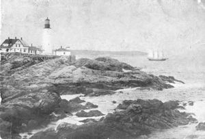 Image: print of Portland Head Lighthouse