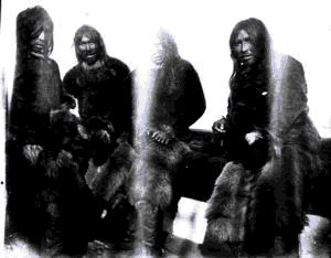 Image: 4 Inuit men aboard