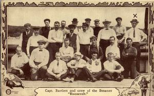 Image of Postcard: Capt. Bartlett and Crew of SS Roosevelt
