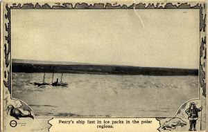 Image: Postcard: Peary's Ship fast in the ice packs