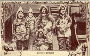 Image: Postcard: Group of Eskimos