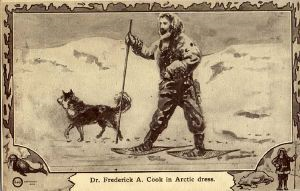 Image: Postcard: Dr. Frederick A. Cook in Arctic Dress
