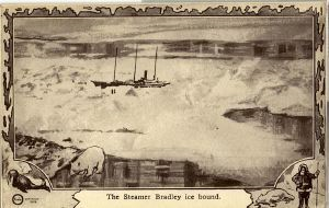 Image of Postcard: The Schooner Bradley Ice Bound