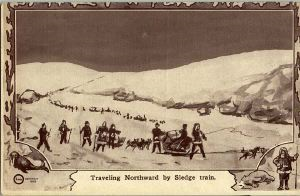 Image: Postcard: Traveling North by Sledge 