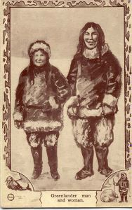 Image: Postcard: Greenlander Man and Woman
