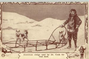 Image: Postcard: Aluminum Sledge Used by Dr. Cook 