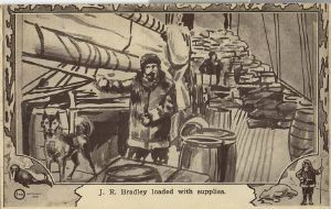 Image: Postcard: Schooner J.R. Bradley with supplies