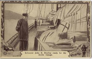 Image: Postcard: Schooner J.R. Bradley Ready for Arctic 