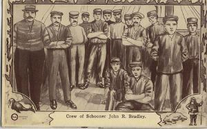 Image of Postcard: Crew of Schooner J.R. Bradley