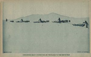 Image: Postcard: Commander Peary's Expedition - On the March to the North Pole