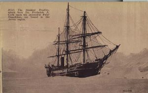 Image of Postcard: The Steamer Bradley, which bore Dr. Frederick Cook