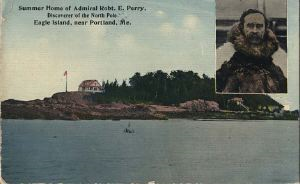 Image: Postcard: Summer Home of Admiral Robt. E. Perry [sic] Discoverer of the North Po