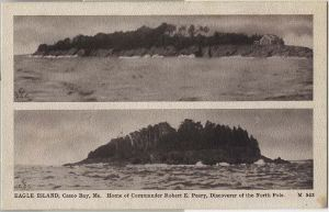 Image: Postcard: Eagle Island, Casco Bay, Me. Home of Commander Robert E. Peary, Discov