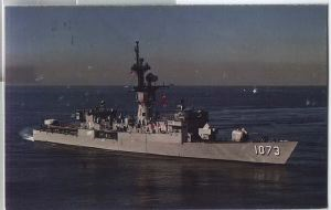 Image of Postcard: U.S.S. Robert E. Peary (FF-1073)