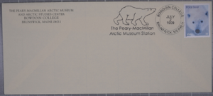 Image of Cancelled Polar Bear Stamp on envelope