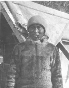 Image of Inuit man with pipe