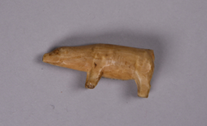 Image: Polar bear,  carved ivory figure