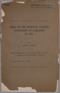 Image of Birds of the Bowdoin College Expedition to Labrador in 1891