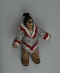 Image: Female doll in felted wool, West Greenland
