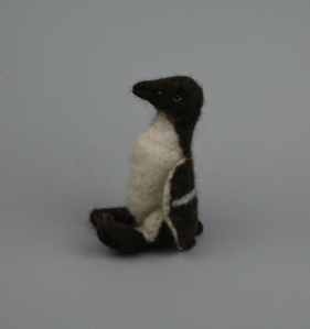 Image of Little Auk doll in felted wool, West Greenland