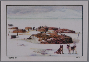 Image: Card, village scene: French expedition to Greenland  1934-1935