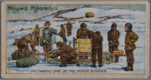 Image of Preparing one of the Motor Sledges for the Southern Journey