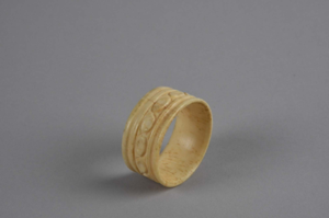Image of napkin ring carved from whalebone