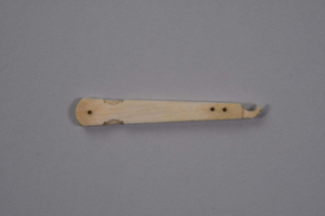 Image of ivory folding knife with hook on end