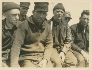 Image of Crew: rear: Richard Goddard, John Jaynes front: Donald Mix, Thomas McCue, Dona