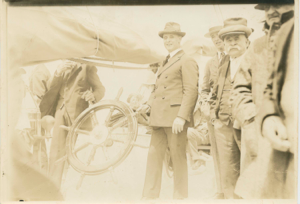 Image of Donald MacMillan and guests aboard