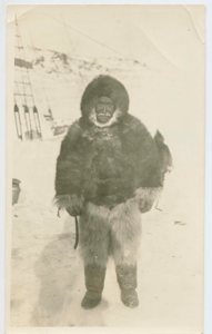 Image of Inuit man in furs, by Bowdoin