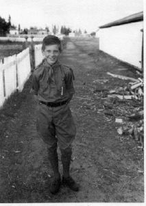 Image: Johnny Paddon in boy scout uniform