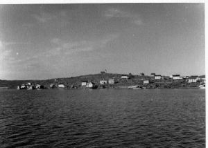 Image of Red Bay village from the water