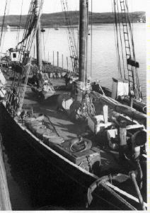 Image: The CLUETT tied up to the SPIND