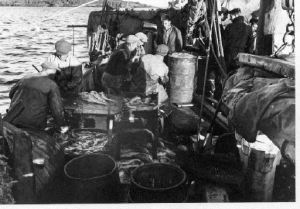 Image: Crew and supplies on deck