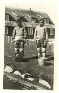 Image of Two Greenlandic women with pails