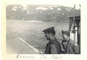 Image of Colonel Pratt and ? fishing from Chris Craft Rescue