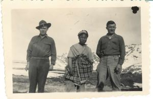 Image of Two servicemen with Greenlandic man