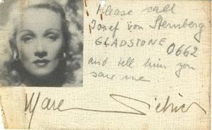 Image of Please call Josef von Sternberg GLADSTONE 0662 and tell him you saw me. (signed)