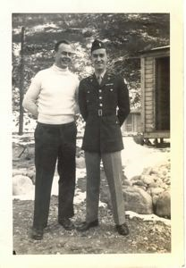 Image of Rutledge, and Lt.Harry Belo in dress uniform