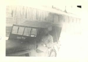 Image of Serviceman in a jeep - Cuddle Buggy