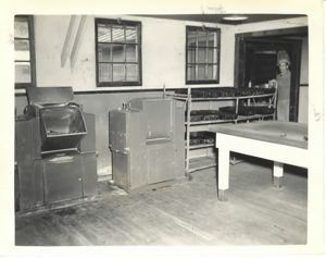 Image: Interior, bakery, showing bread-dough mixers