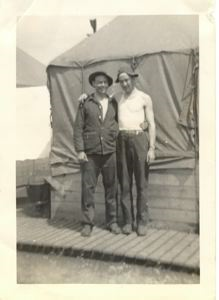 Image of Rutledge and ? In fatigues
