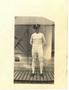Image of Rutledge in long-johns