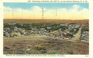 Image of Panorama of Rawlins, postcard [information about Rawlins on card]